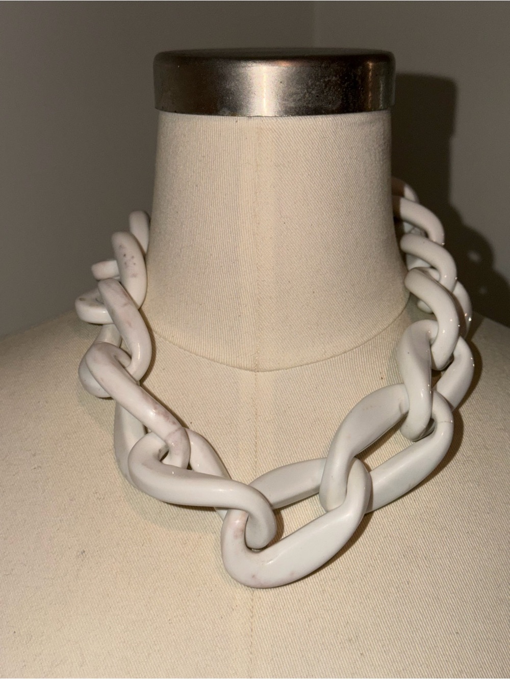 J.Crew White Chunky Link Necklace